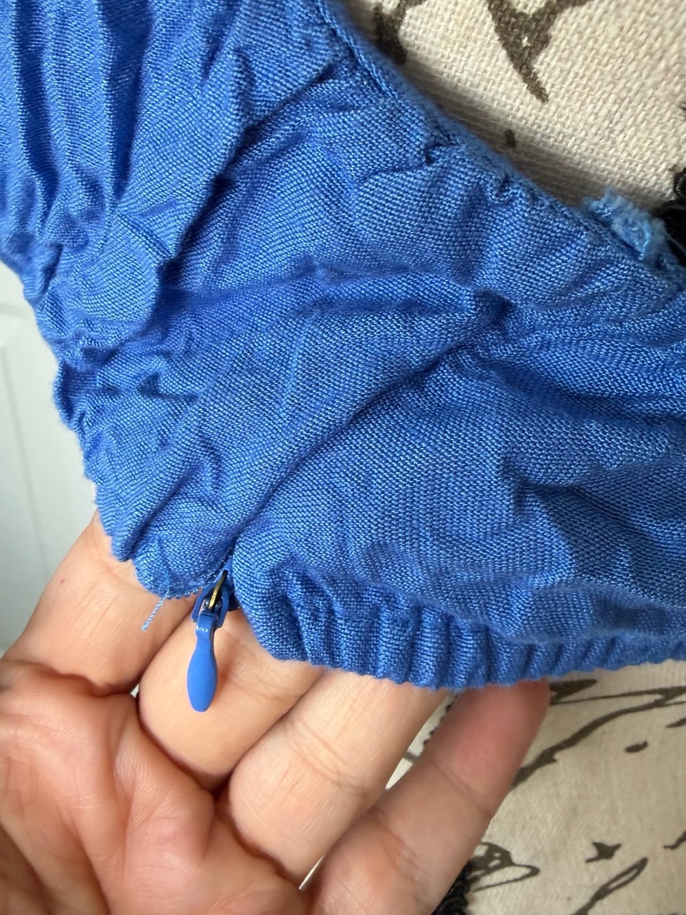 PrettyLittleThing Royal Blue Ruched Halter Top - Picture 5 of 9